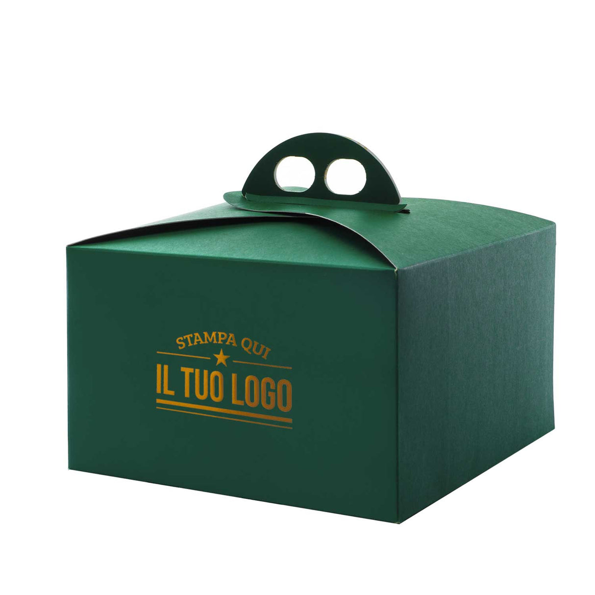 Scatola Portapanettone Classic Verde Basso