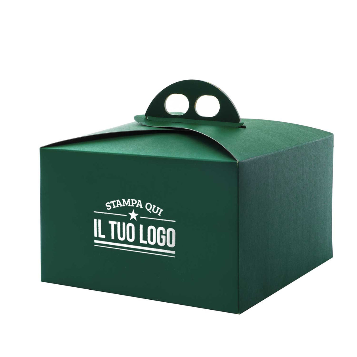 Scatola Portapanettone Classic Verde Basso