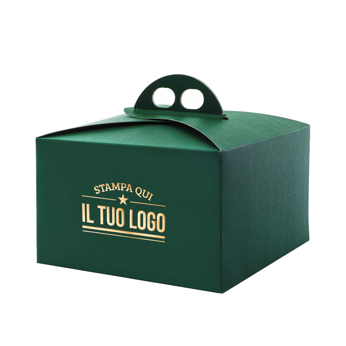 Scatola Portapanettone Classic Verde Basso