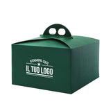 Scatola Portapanettone Classic Verde Basso