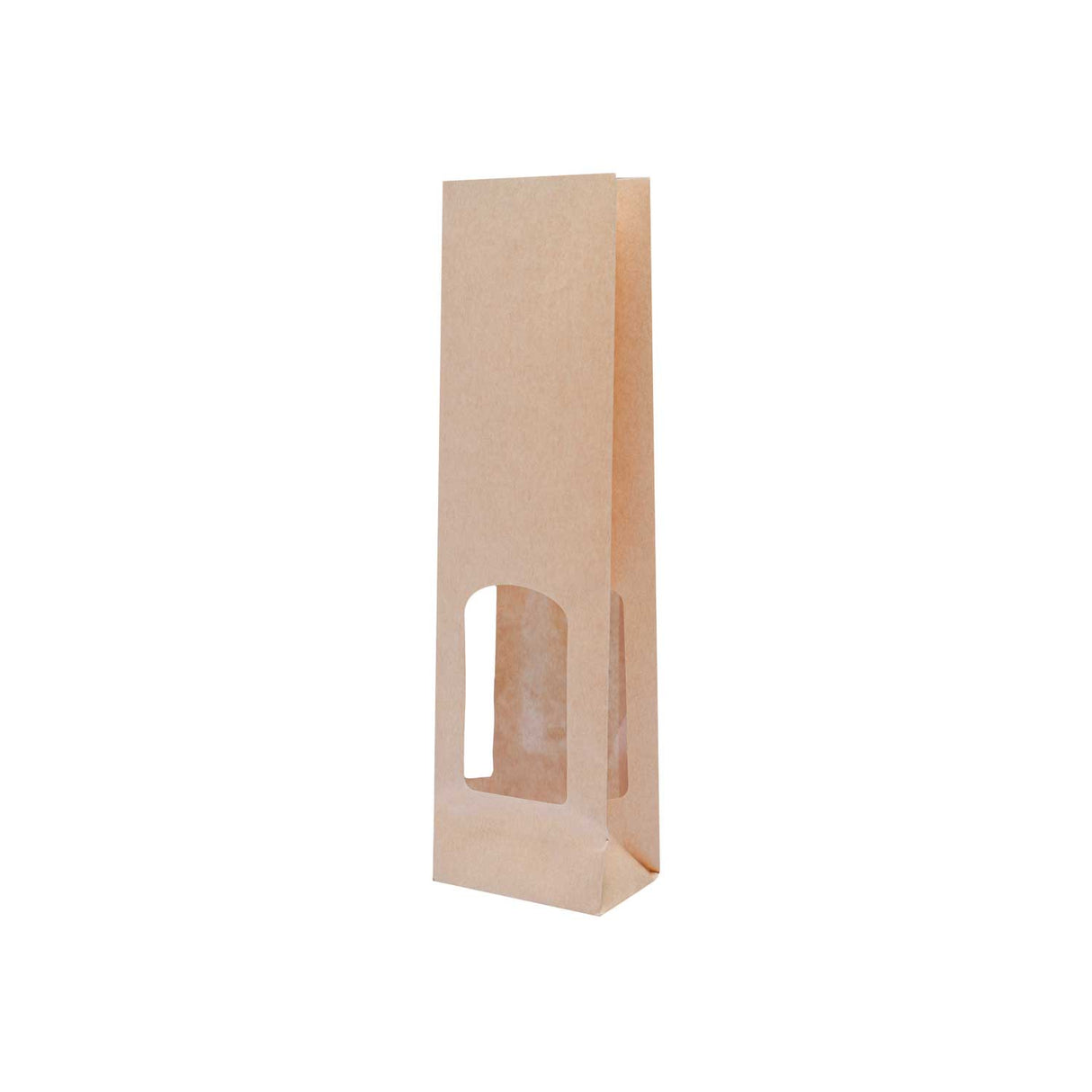 Sacchetti Carta Kraft Liscia con Finestra Avana
