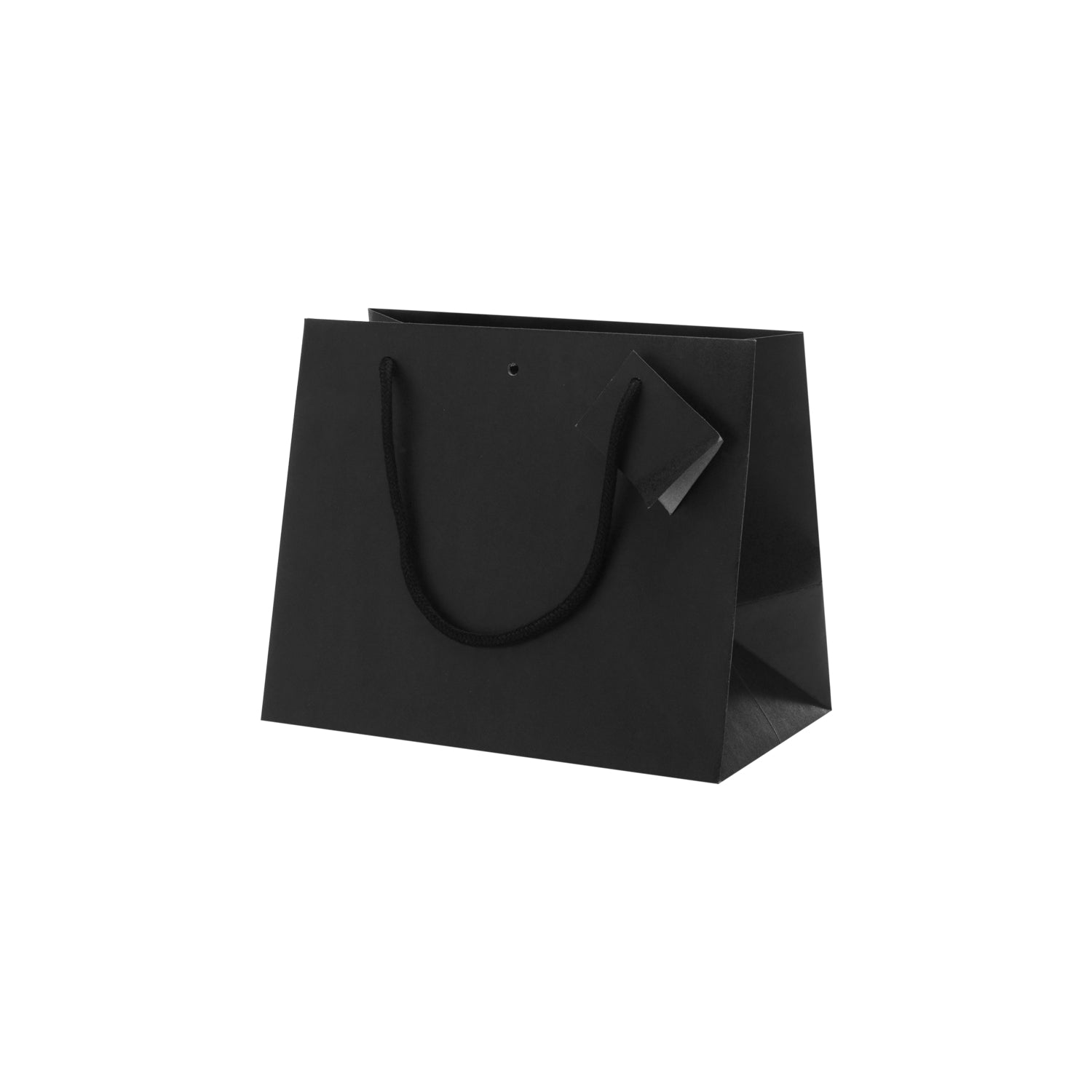 Shopper Carta Lusso Tag Foro 24 cm 14 cm x 19,5 cm Nero