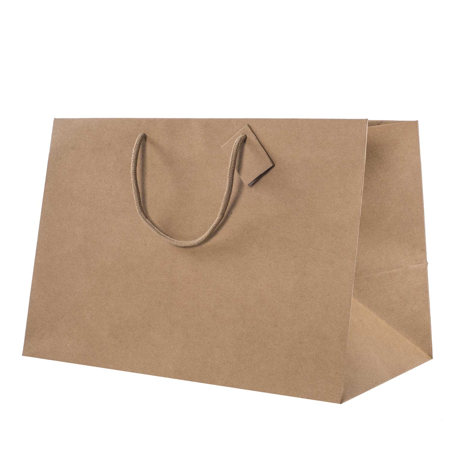 Shopper carta Kraft Avana fondo largo per pasticceria � eurofides