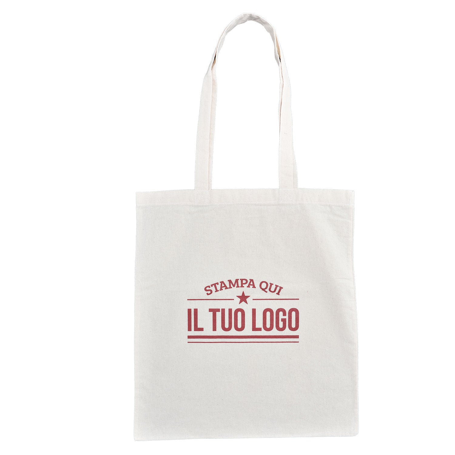 Shopper Cotone personalizzabile 1-2 lati 38 cm x 42 cm Naturale Lati