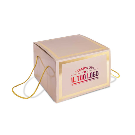 Portapanettone con Fascia Personalizzata Basso 1 kg