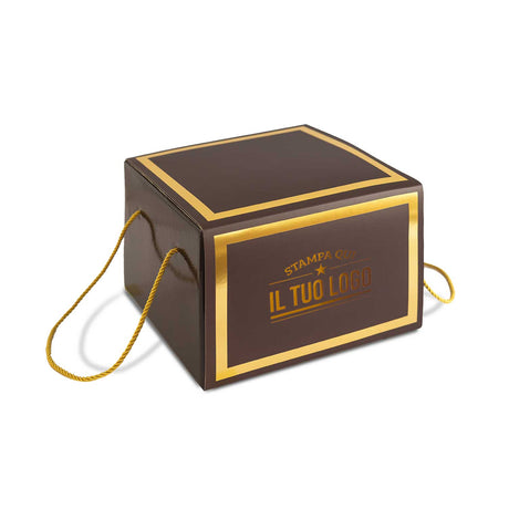 Portapanettone con Fascia Personalizzata Basso 1 kg
