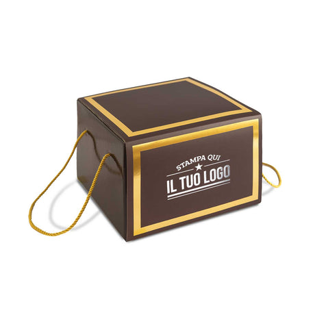 Portapanettone con Fascia Personalizzata Basso 1 kg