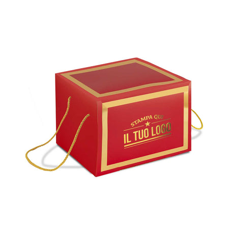 Portapanettone con Fascia Personalizzata Basso 1 kg